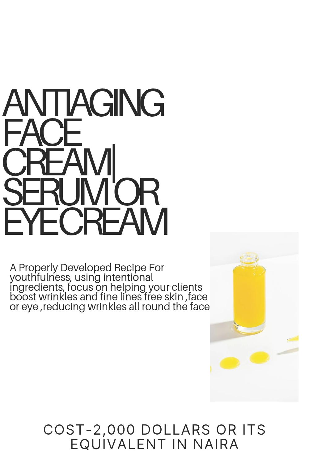 Antiaging Face Cream/Serum or Eye Cream
