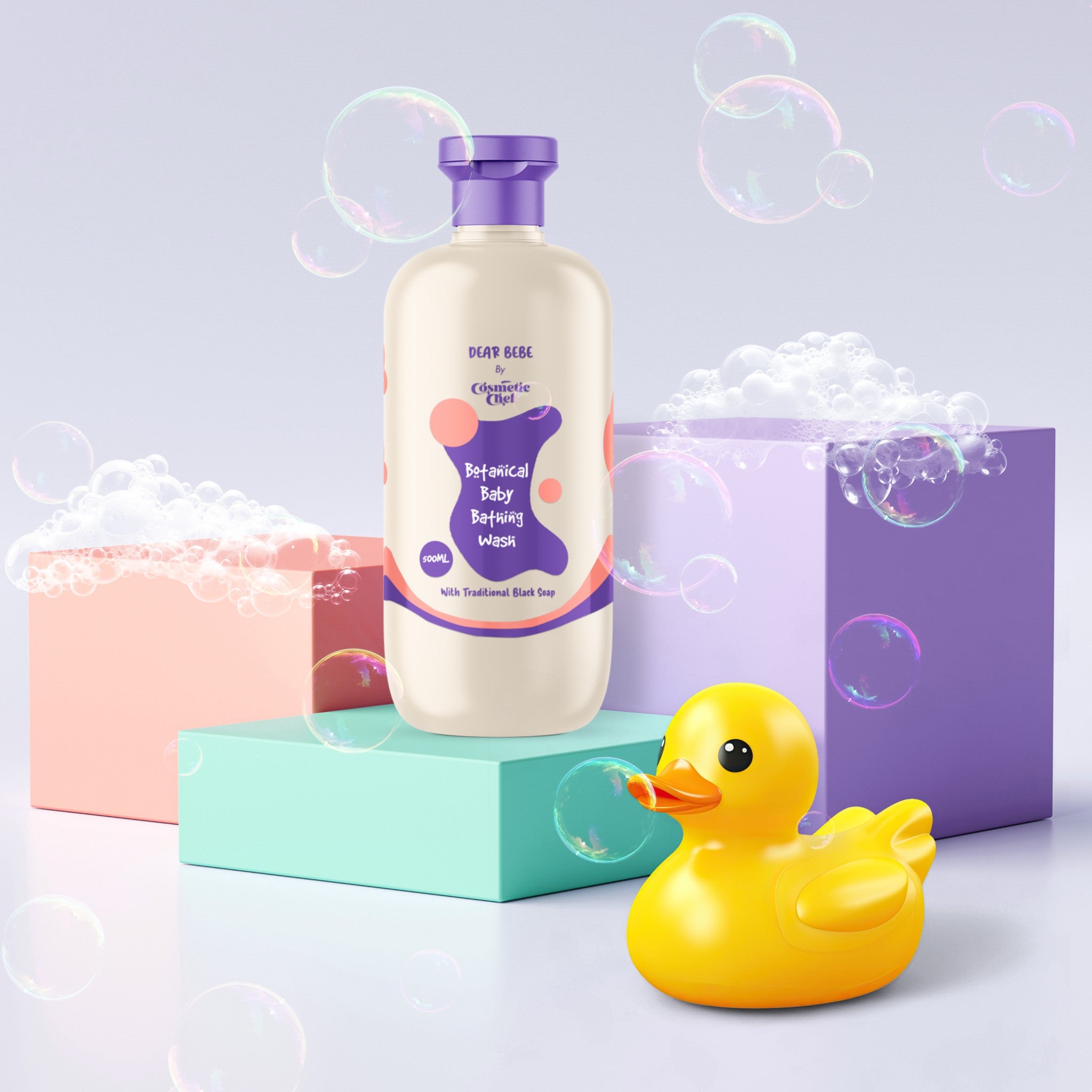 Botanical Baby Bathing Wash with Traditional Black Soap