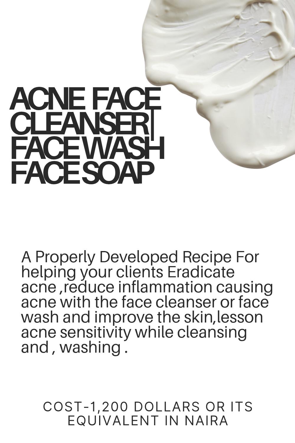 Acne Face Cleanser/ Face Wash/ Face Soap